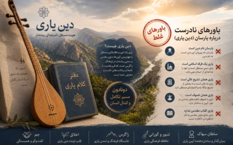 تنبور سه‌سیم، دفتر کلام یاری و چشم‌انداز کوه‌های زاگرس؛ نمادهای فرهنگی و معنوی دین یاری