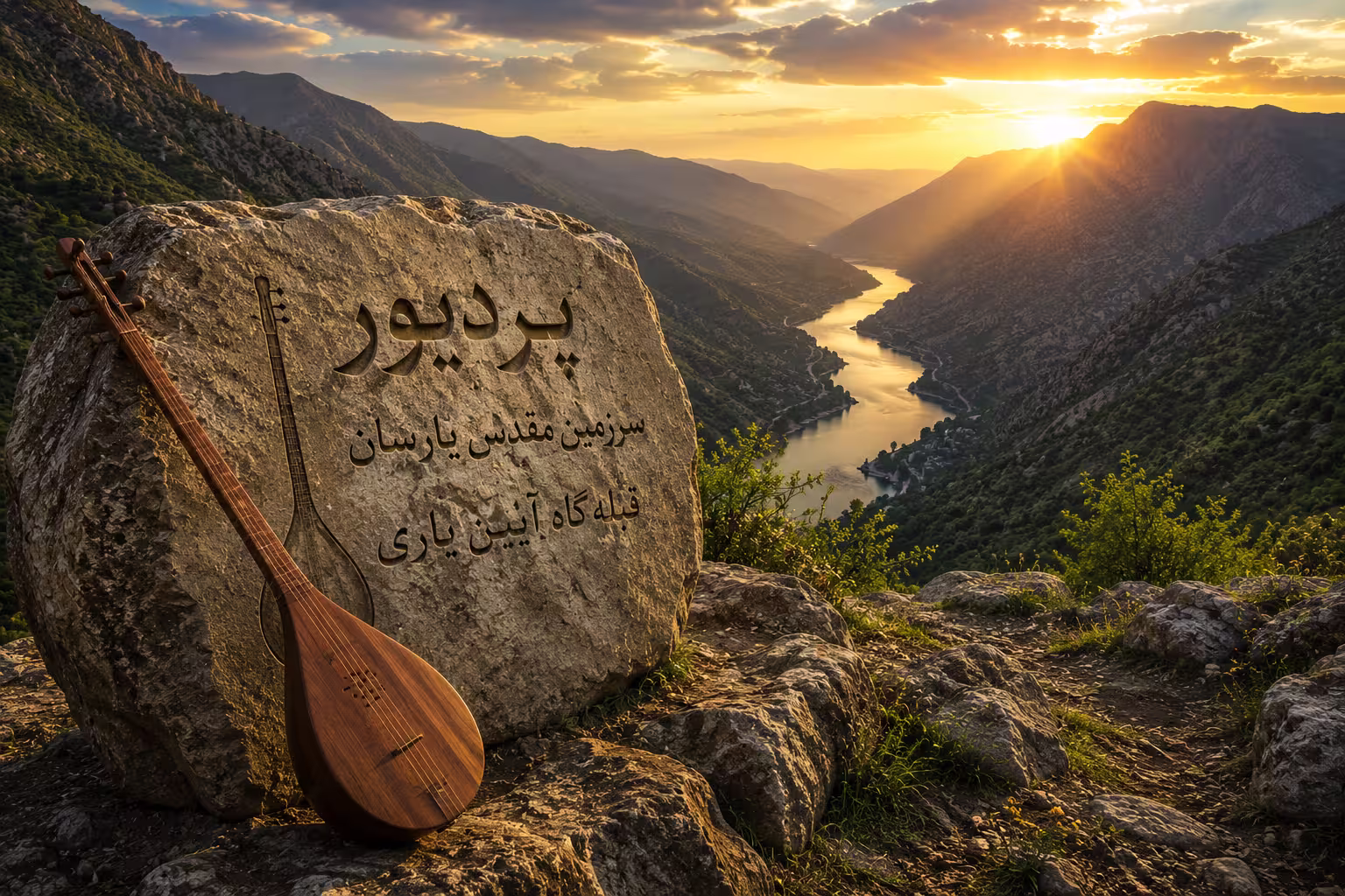 تصویرسازی مفهومی از پردیور، سرزمین مقدس یارسان در منطقه هورامان